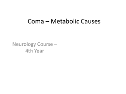 Metabolic coma