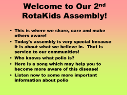 RotaKids Polio Awareness Assembly