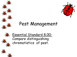 8.0 Pest Management