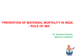 PREVENTION OF MATERNAL MORTALITY IN INDIA