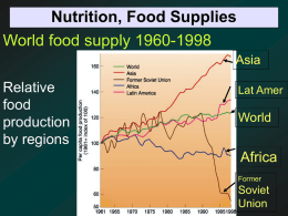 Nutrition, Food Supplies