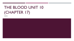 Unit 10 Blood