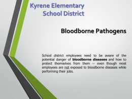 bloodborne diseases - Kyrene School District