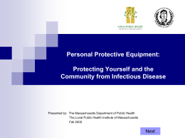 Personal Protective Equipment - Massachusetts Health Officers