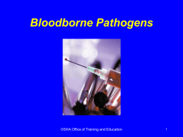 Blood Borne Pathogens Presentation