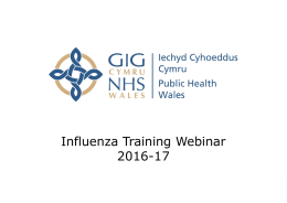 Influenza Training Webinar 2016-17 - GP-one