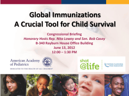 Global Immunizations Briefing - American Academy of Pediatrics