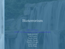 Bioterriorism - People Pages