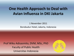 One Health Approach to Deal with Avian Influenza in DKI Jakarta