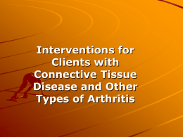 09. Intervention for Clients with Connective Tissue Disease and