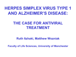 Herpes simplex virus type 1 (hsv1) - Alzheimer`s Disease International
