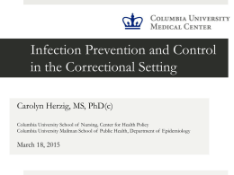 Infection Prevention and Control in the