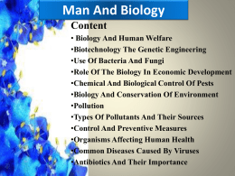 Microorganisms affecting human health