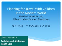 Planning for Travel With Children in the Modern World Martin
