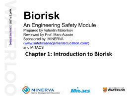 Chapter 1: Introduction to Biorisk