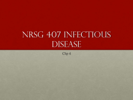 Nrsg 407 Infectious Disease