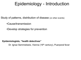 Epidemiology - Introduction