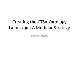 Creating the CTSA Ontology Landscape: A