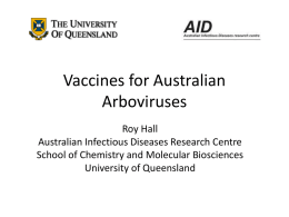 Vaccines for Australian Arboviruses
