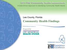 2011 PRC Community Health Assessment