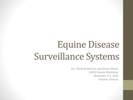 Equine Disease Surveillance - Ontario Animal Health Network