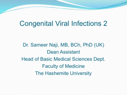 Congenital viral infections