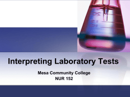 Interpreting Laboratory Test