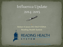 Influenza Update 2014-2015