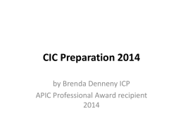 CIC Preparation 2014