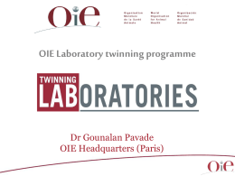 3 - OIE Laboratory twinning programme