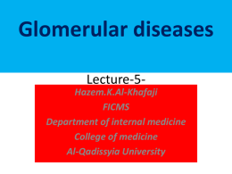 Subacute Bacterial Endocarditis associated glomerulonephritis