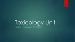 Toxicology Unit
