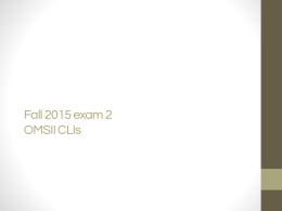 Fall Exam 2 OMSII CLIs 2015xx