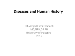 L3 Diseases and Human Historyx