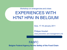 experiences HPAI H7N7 2003 - 20110110