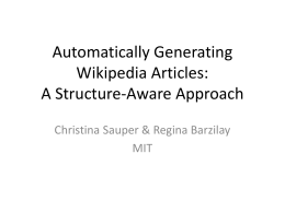 A Structure-Aware Approach for Producing