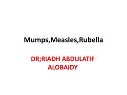 Mumps is an acute self-limited infection, once commonplace but
