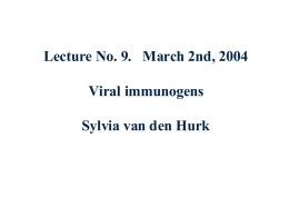 Viral Immunogens