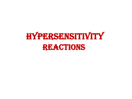 Type I Hypersensitivity Reactions