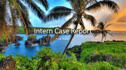 Intern Case Report - Emergency Medicine