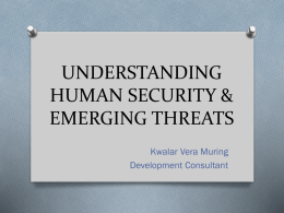 human security - Institute for Security Studies