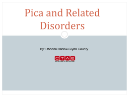 Pica and Related Disorders Powerpoint