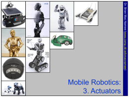 Mobile Robotics - Actuators