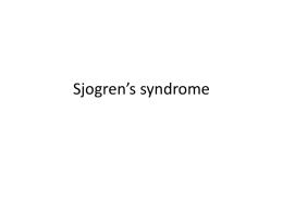 Sjogren`s syndrome