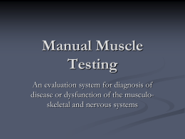 Manual Muscle Testing - CTAE Resource Network