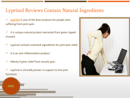 Lyprinol Reviews Contain Natural Ingredients