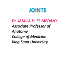 joints - King Saud University Medical Student Council
