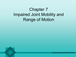 Impaired Joint Mobility