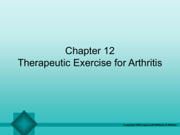 Therapeutic Exercise for Arthritis