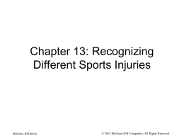 Chapter 13: Recognizing Different Sports Injuries